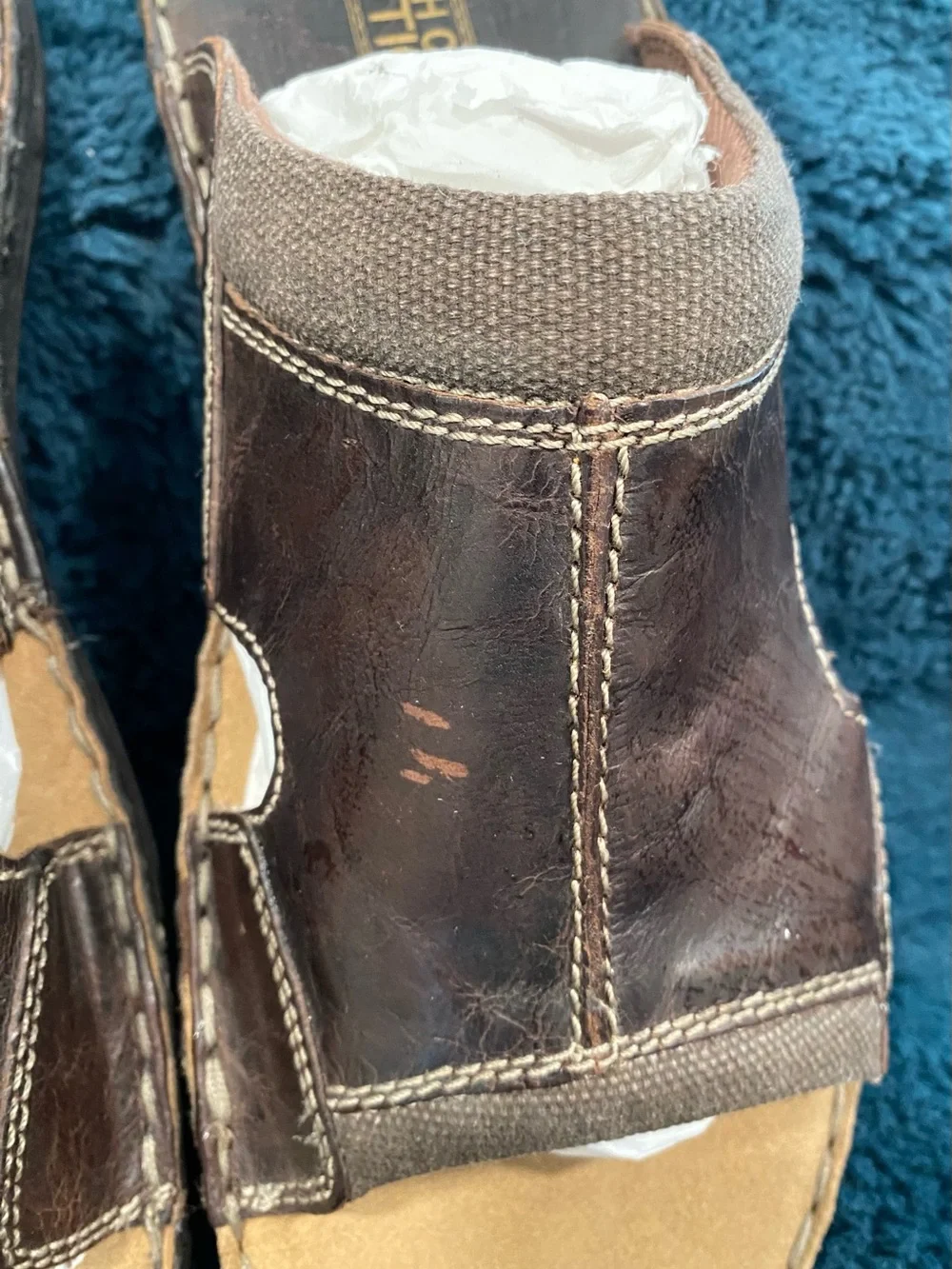 Kenneth Cole Reaction Men's Slide Sandals – Size 13 – Brown Leather – New